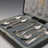 1903 British antique sterling silver teaspoon set of 6 Joseph Rodgers case